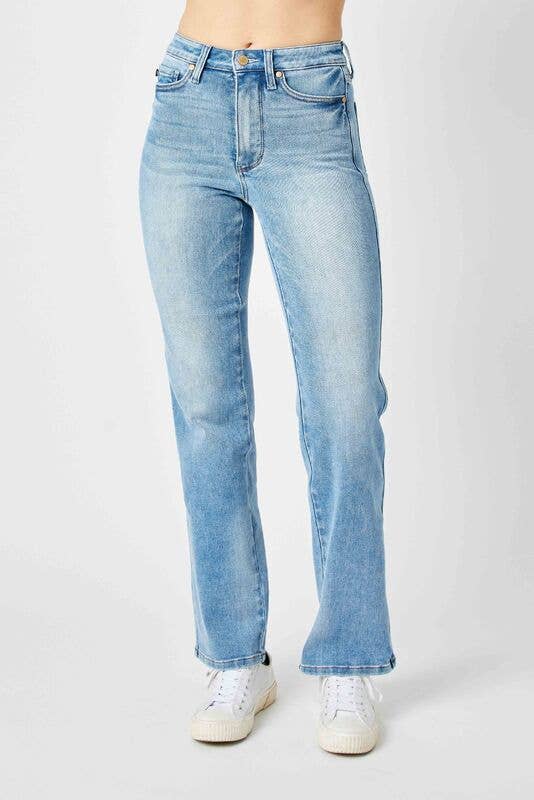 Judy Blue Plus Size High Waisted Tummy Control Straight Jeans